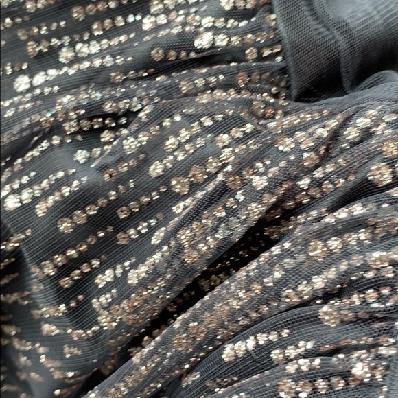 CACHE Glitter Strapless Cocktail Dress Holiday New Years Eve Gray Size 2 - Picture 9 of 9